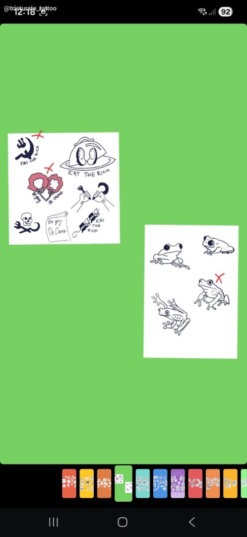 Diseños anticapitalista y ranas
